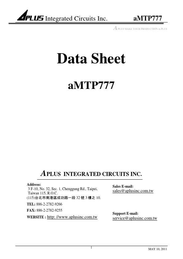<?=aMTP777?> डेटा पत्रक पीडीएफ