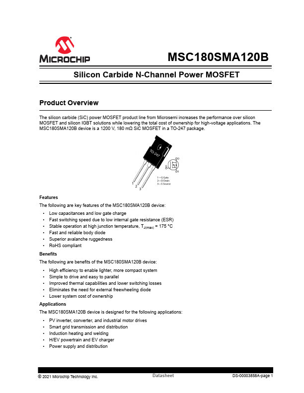 MSC180SMA120B Microchip
