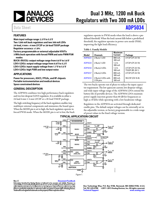 <?=ADP5034?> डेटा पत्रक पीडीएफ