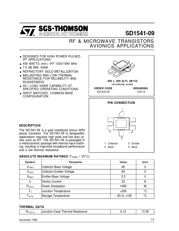 SD1541-09 ST Microelectronics