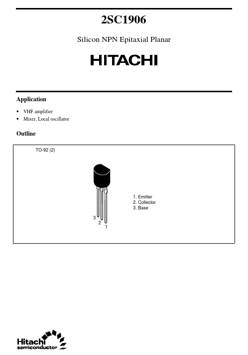 2SC1906 Hitachi Semiconductor