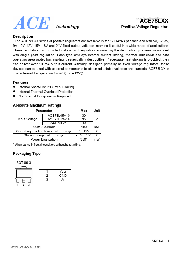 ACE78L06 ACE Technology