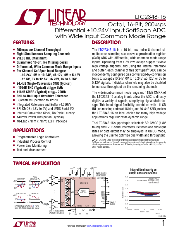 <?=LTC2348-16?> डेटा पत्रक पीडीएफ