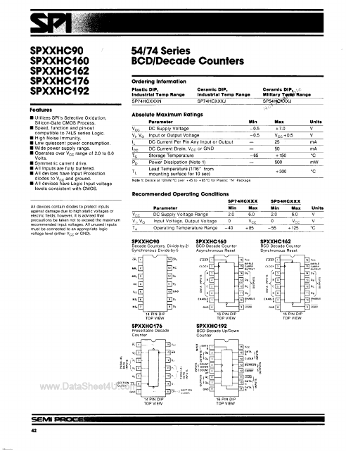 SP74HC90 Semi Processes