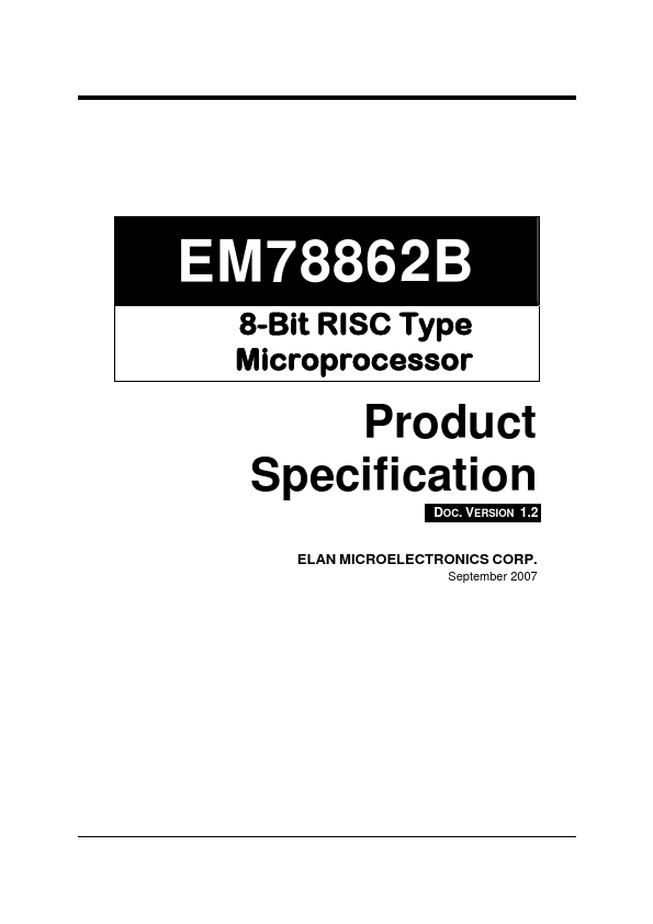 EM78862B ELAN Microelectronics