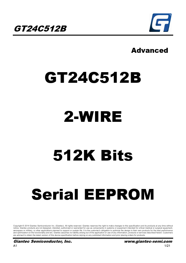 GT24C512B Giantec Semiconductor