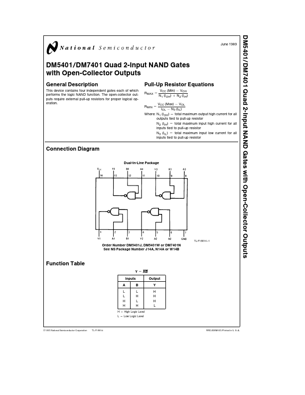 DM7401 National Semiconductor