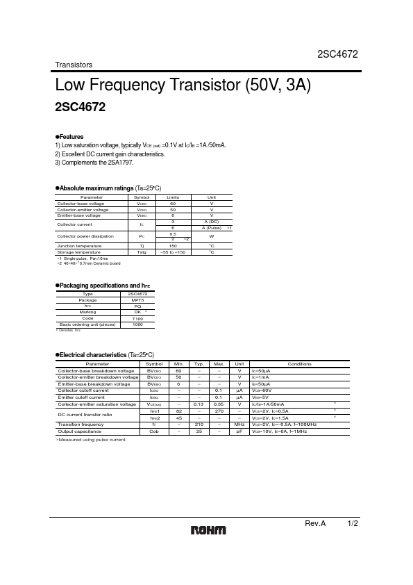 <?=2SC4672?> डेटा पत्रक पीडीएफ