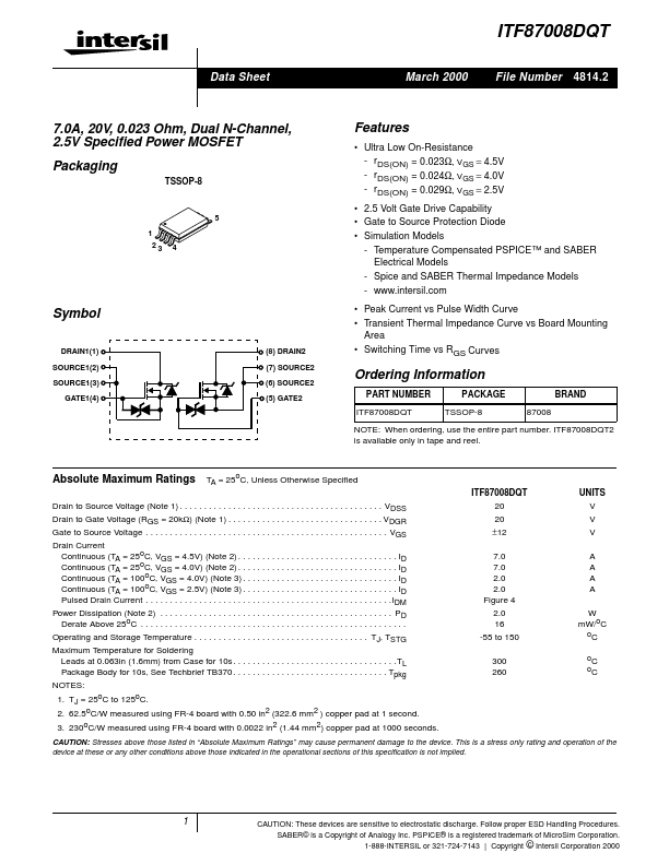 ITF87008DQT