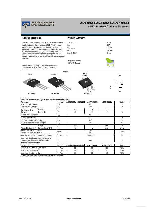 AOB15S65