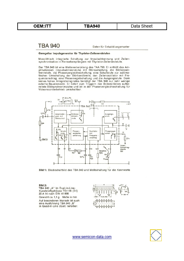 <?=TBA940?> डेटा पत्रक पीडीएफ