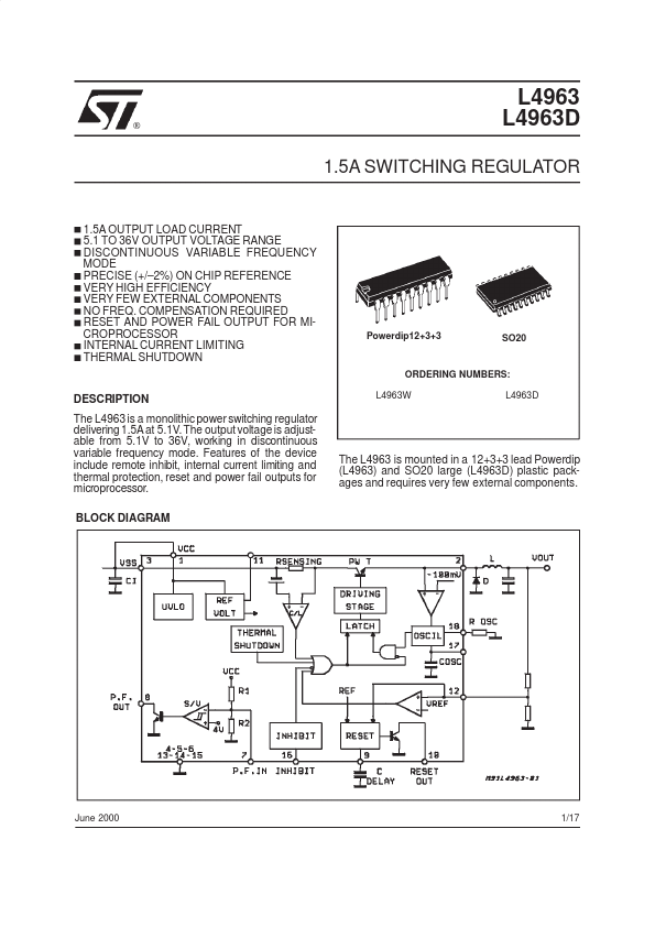 L4963D STMicroelectronics