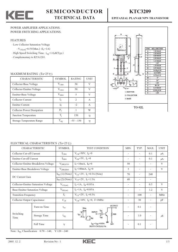 KTC3209 KEC