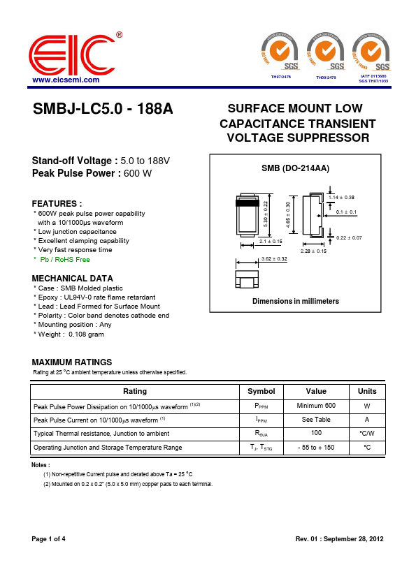 SMBJ-LC110A EIC