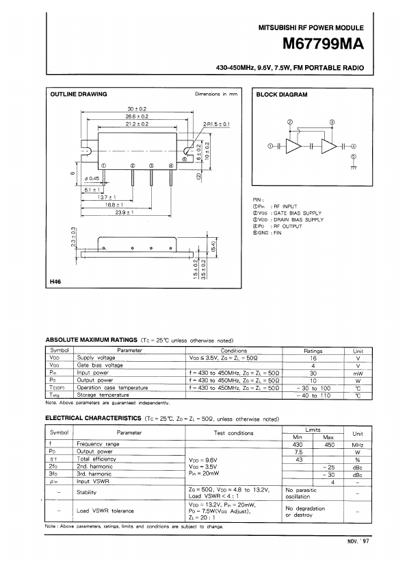 M67799MA Mitsubishi