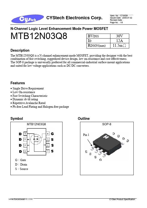 MTB12N03Q8