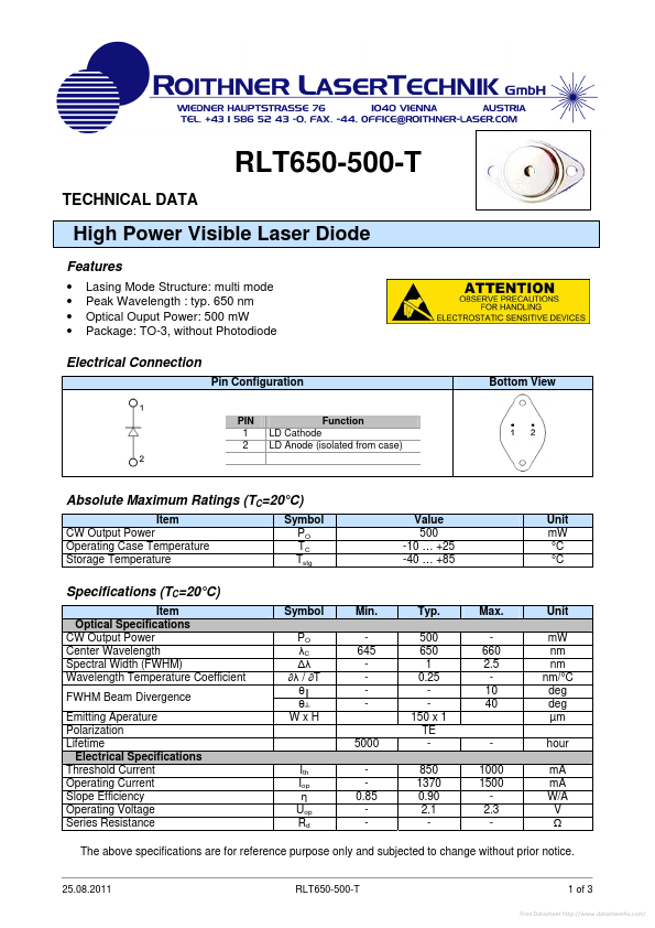 <?=RLT650-500-T?> डेटा पत्रक पीडीएफ