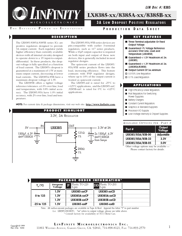 LX8385A-05CD Microsemi Corporation