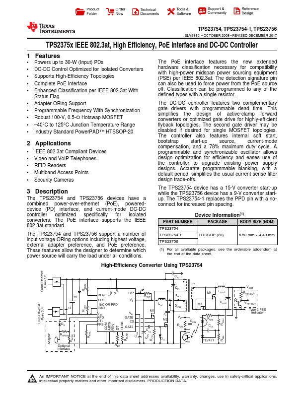 TPS23754-1 Texas Instruments