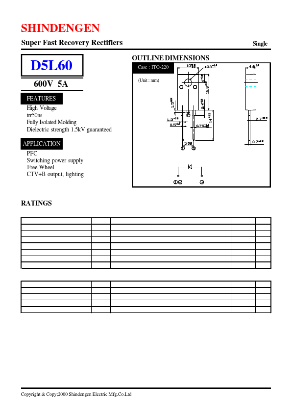 D5L60 Shindengen Electric Mfg.Co.Ltd
