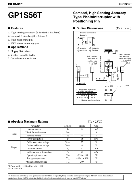 GP1S56T Sharp Electrionic Components