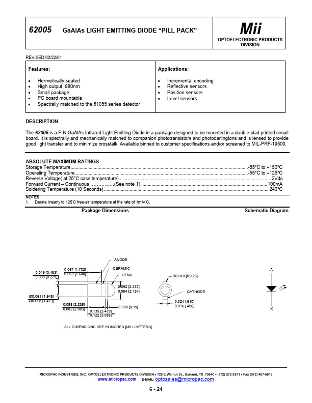 62005-104 Micropac Industries