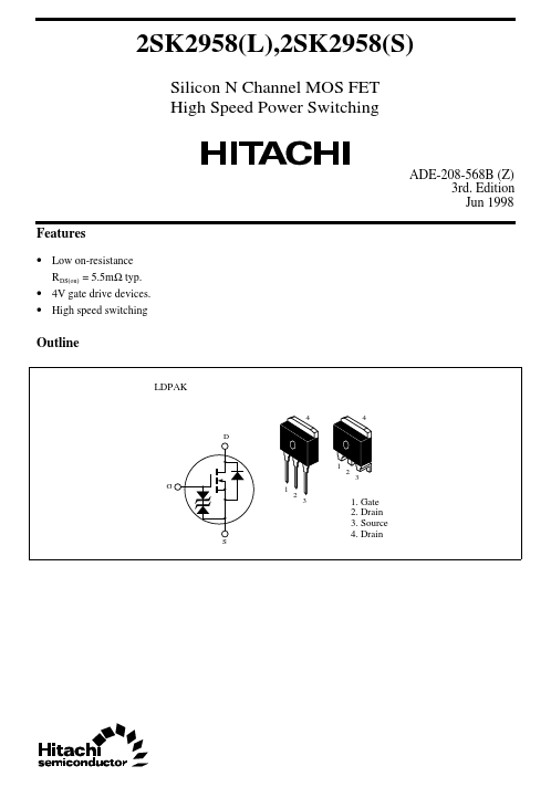 K2958 Hitachi Semiconductor