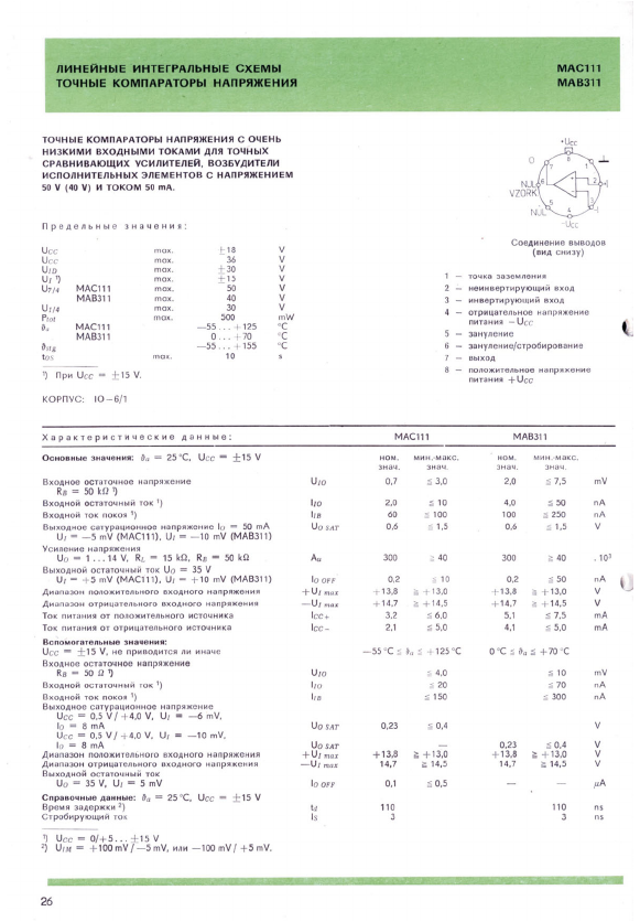 <?=MAB311?> डेटा पत्रक पीडीएफ