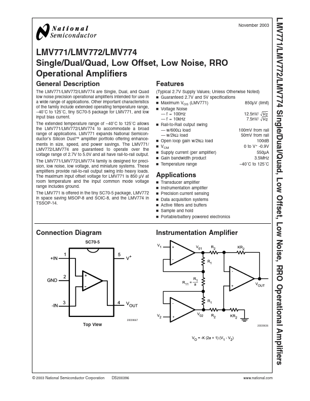 <?=LMV772?> डेटा पत्रक पीडीएफ