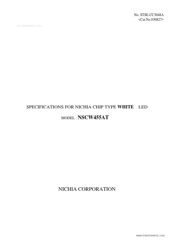 NSCW455AT NICHIA CORPORATION