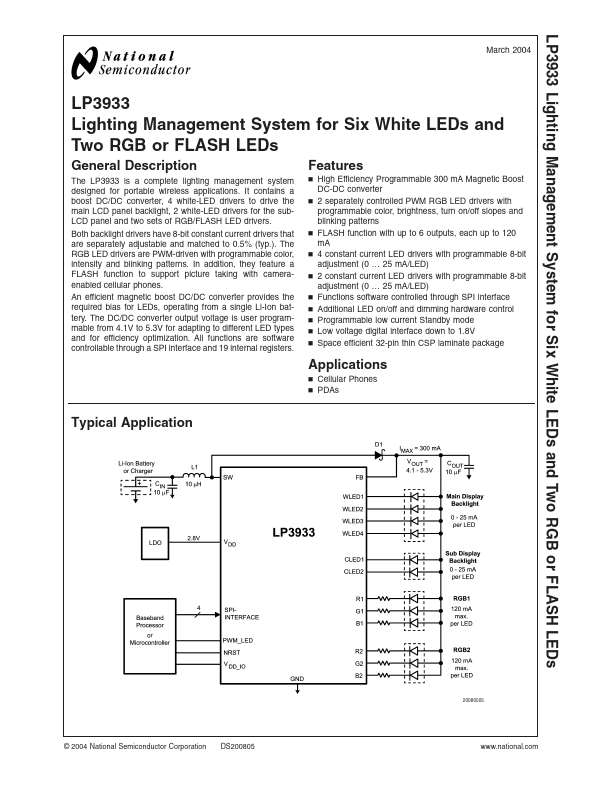 LP3933 National Semiconductor