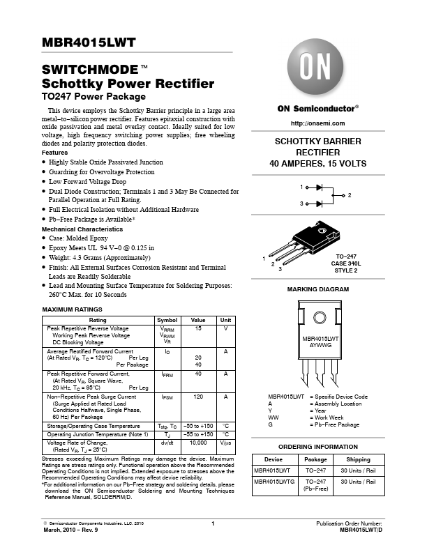 <?=MBR4015LWT?> डेटा पत्रक पीडीएफ