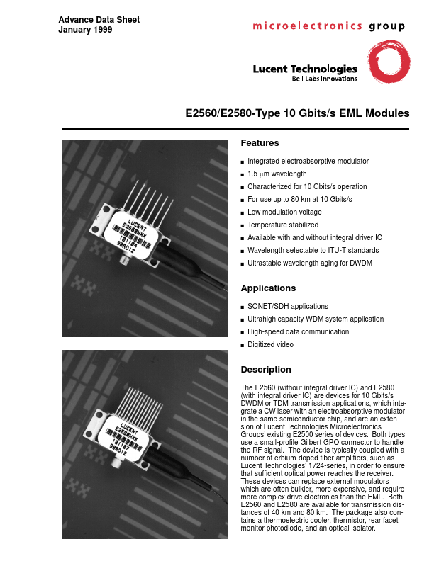 <?=E2560?> डेटा पत्रक पीडीएफ