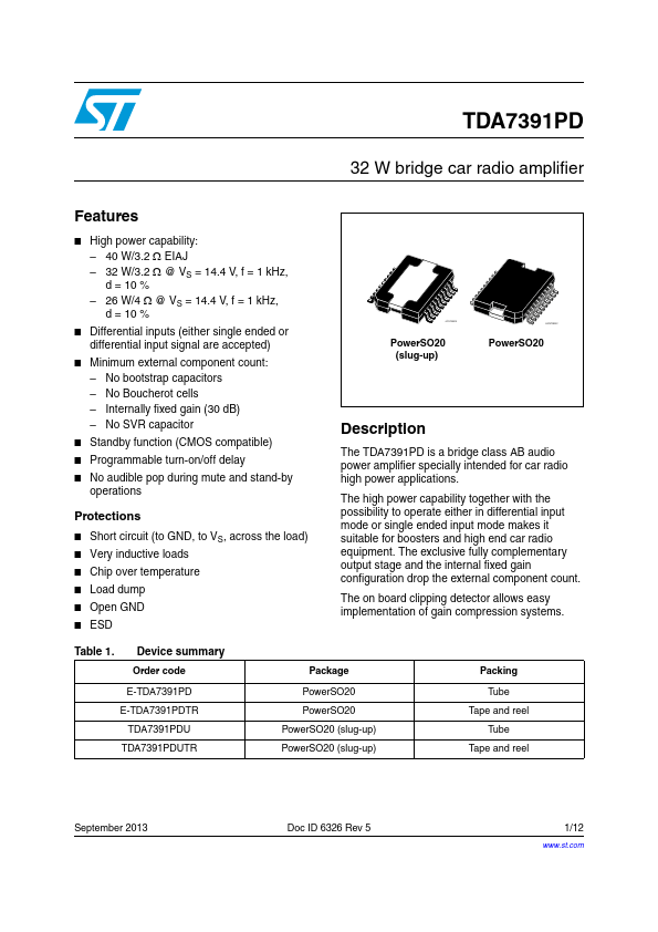 TDA7391PD ST Microelectronics