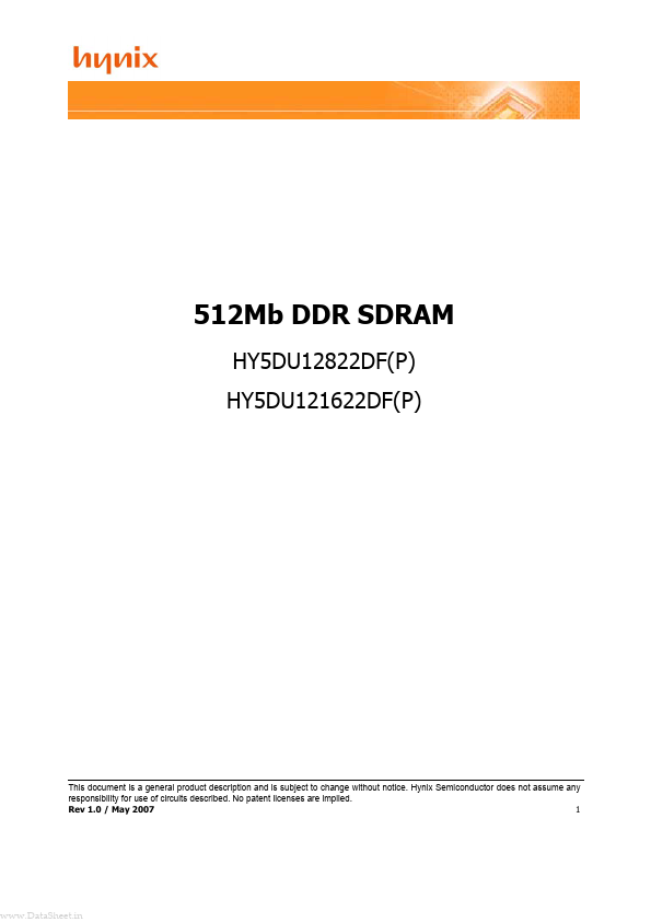 HY5DU12822DF Hynix Semiconductor