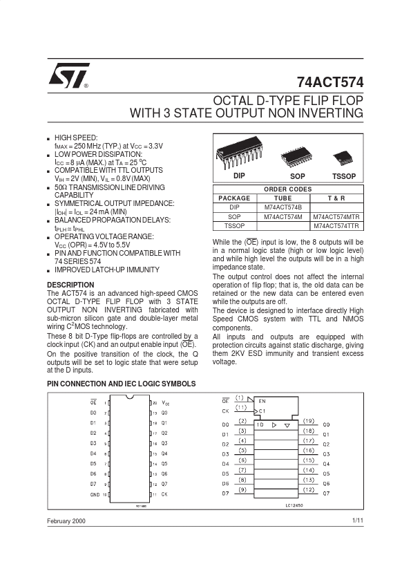 M74ACT574M ST Microelectronics