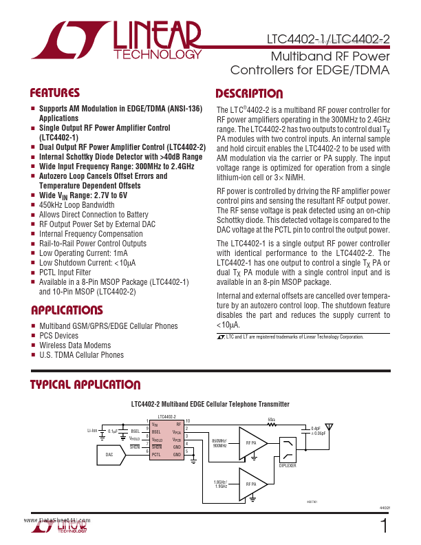 <?=LTC4402-2?> डेटा पत्रक पीडीएफ