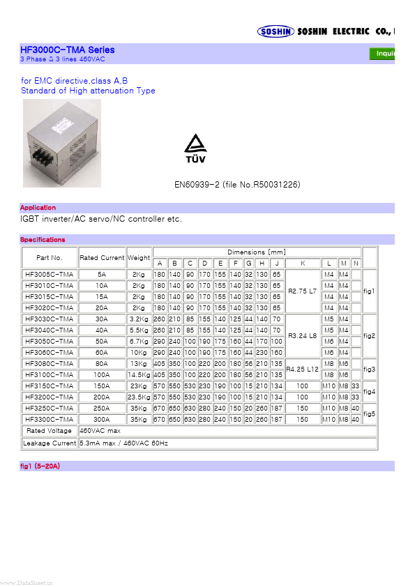 HF3080C-TMA Soshin