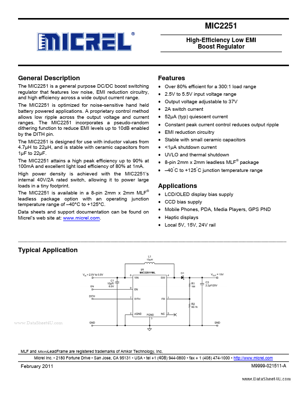 MIC2251 MICREL