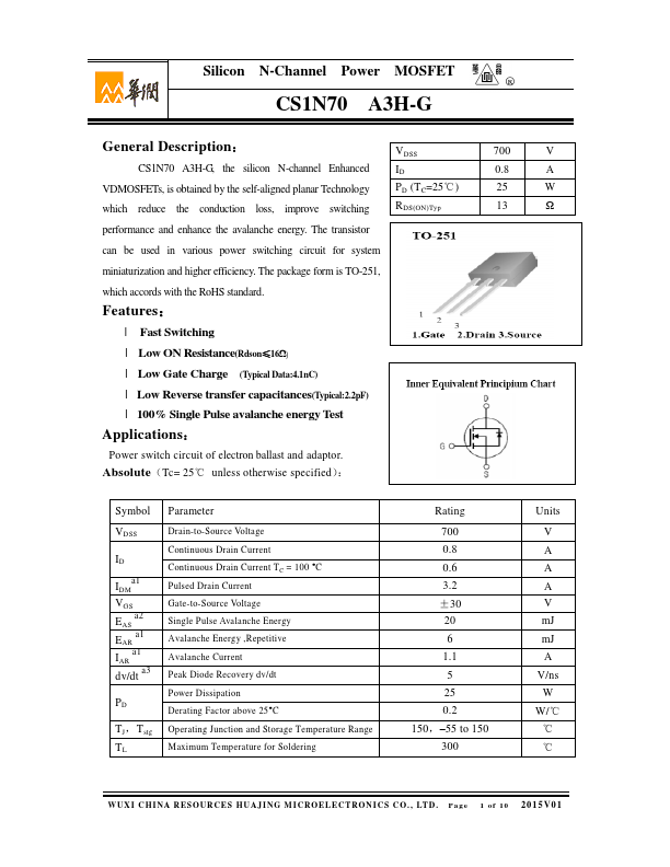 <?=CS1N70A3H-G?> डेटा पत्रक पीडीएफ