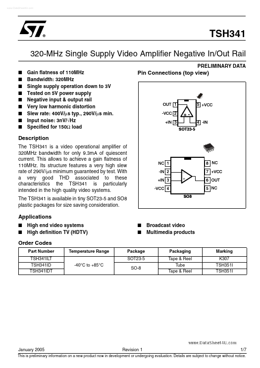 TSH341 ST Microelectronics