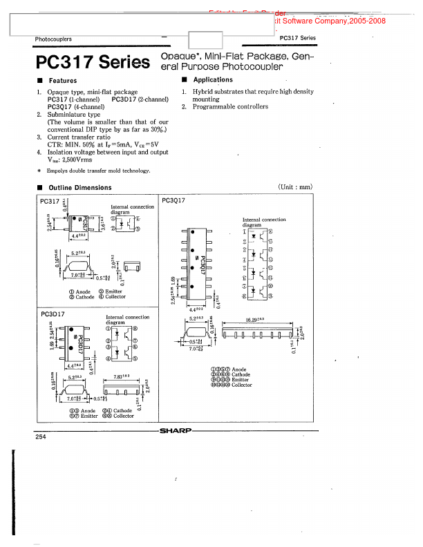 PC317 Sharp Electrionic Components