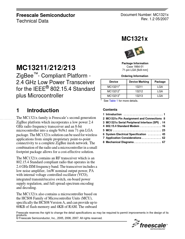 <?=MC13211?> डेटा पत्रक पीडीएफ