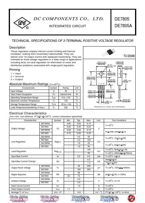 DE7805A Dc Components