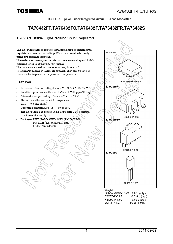 TA76432F Toshiba Semiconductor