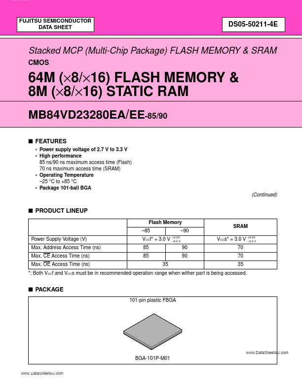 MB84VD23280EE Fujitsu Media Devices