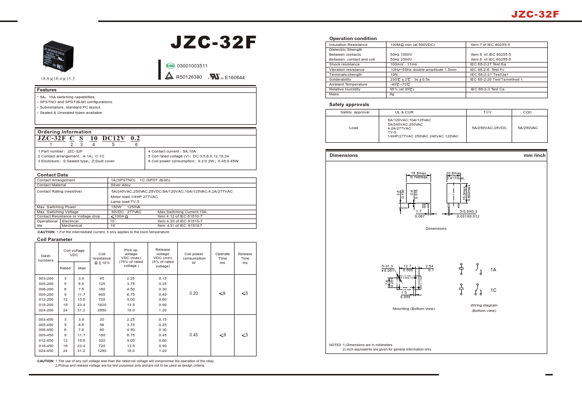 JZC-32F DataSheet