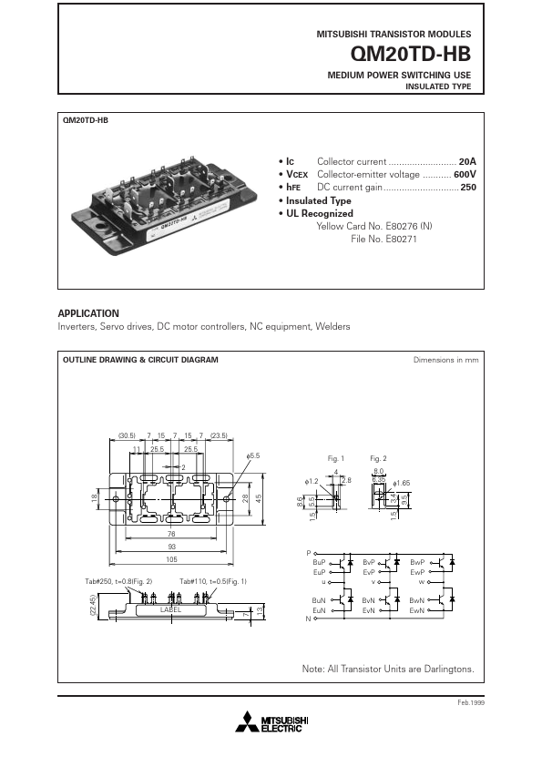 QM20TD-HB Mitsubishi Electric Semiconductor