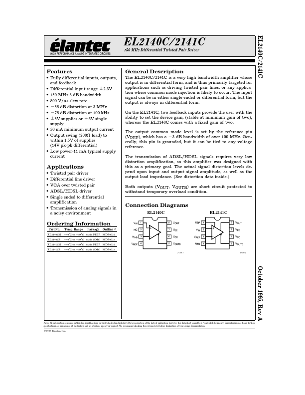 EL2140C Elantec