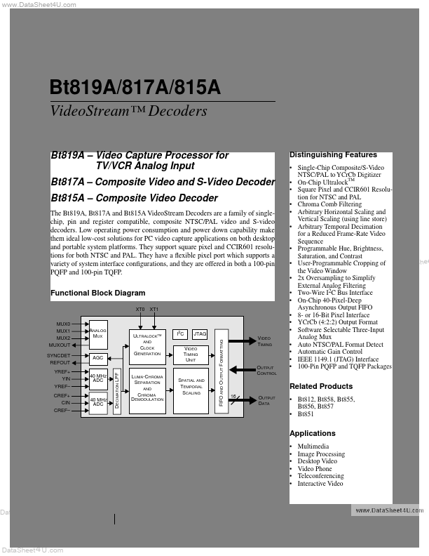 <?=BT819A?> डेटा पत्रक पीडीएफ